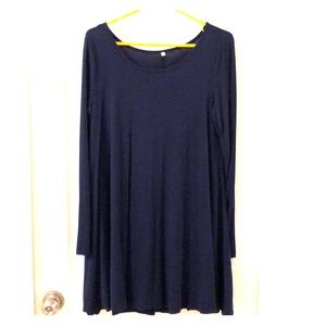 Navy Swing Dress